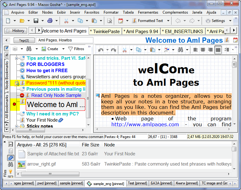Aml Pages Screenshot