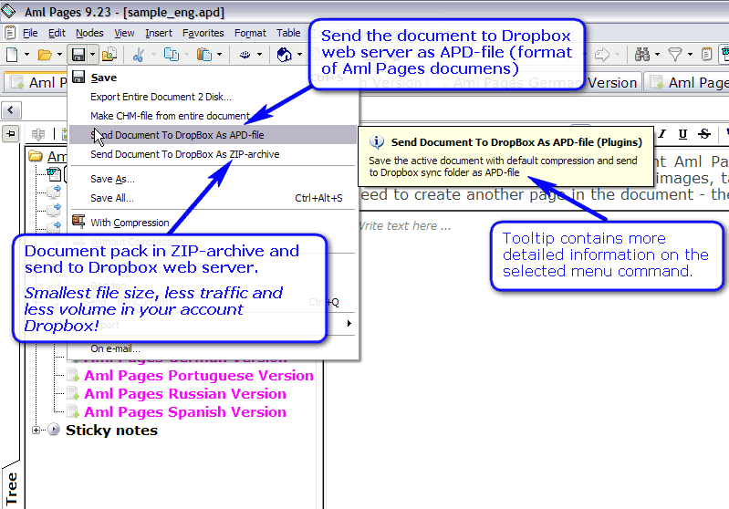 Aml2Dropbox plugin