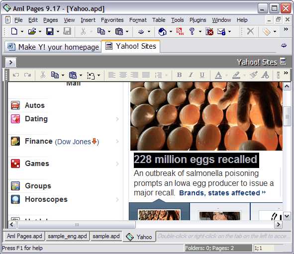 Aml Pages web page viewer
